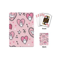 Cartoon Cute Valentines Day Doodle Heart Love Flower Seamless Pattern Vector Playing Cards Single Design (mini) by Salman4z