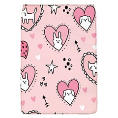 Cartoon Cute Valentines Day Doodle Heart Love Flower Seamless Pattern Vector Removable Flap Cover (l) by Salman4z