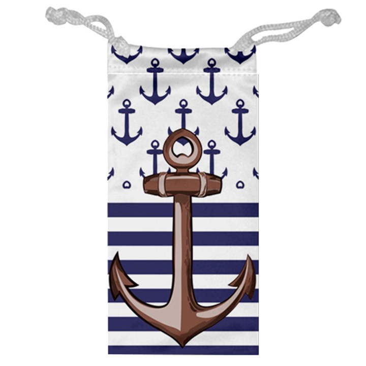 Anchor Background Design Jewelry Bag