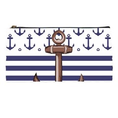 Anchor Background Design Pencil Case by Salman4z