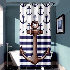 Anchor Background Design Shower Curtain 36  X 72  (stall)  by Salman4z