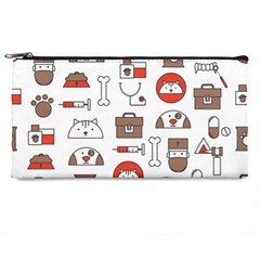 Vector Thin Line Art Vet Seamless Pattern Pencil Case by Salman4z