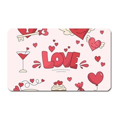 Hand Drawn Valentines Day Element Collection Magnet (rectangular) by Salman4z