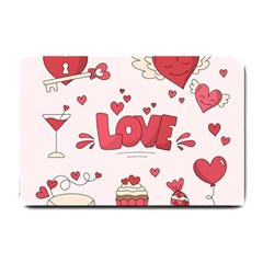 Hand Drawn Valentines Day Element Collection Small Doormat by Salman4z