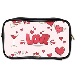 Hand Drawn Valentines Day Element Collection Toiletries Bag (one Side) by Salman4z