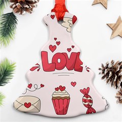 Hand Drawn Valentines Day Element Collection Christmas Tree Ornament (two Sides) by Salman4z