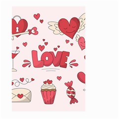 Hand Drawn Valentines Day Element Collection Large Garden Flag (two Sides) by Salman4z