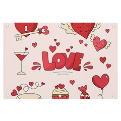 Hand Drawn Valentines Day Element Collection Banner And Sign 6  X 4  by Salman4z