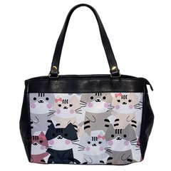 Cute Cat Couple Seamless Pattern Cartoon Oversize Office Handbag by Salman4z