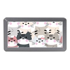 Cute Cat Couple Seamless Pattern Cartoon Memory Card Reader (mini) by Salman4z