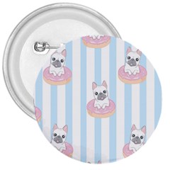 French Bulldog Dog Seamless Pattern 3  Buttons