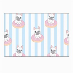 French Bulldog Dog Seamless Pattern Postcard 4 x 6  (Pkg of 10)