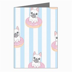 French Bulldog Dog Seamless Pattern Greeting Cards (Pkg of 8)