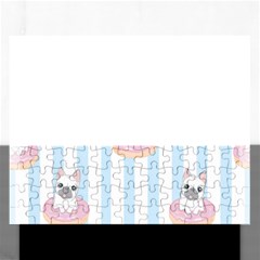 French Bulldog Dog Seamless Pattern Rectangular Jigsaw Puzzl