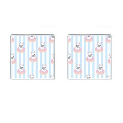 French Bulldog Dog Seamless Pattern Cufflinks (Square)