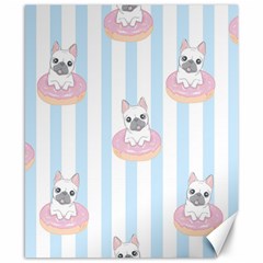 French Bulldog Dog Seamless Pattern Canvas 8  x 10 