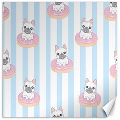 French Bulldog Dog Seamless Pattern Canvas 12  x 12 