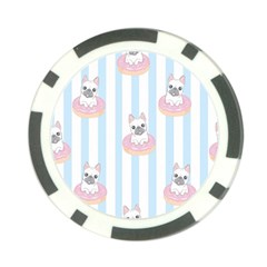 French Bulldog Dog Seamless Pattern Poker Chip Card Guard by Salman4z