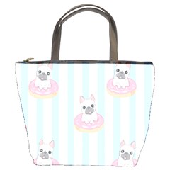 French Bulldog Dog Seamless Pattern Bucket Bag