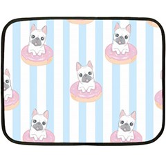 French Bulldog Dog Seamless Pattern Fleece Blanket (Mini)