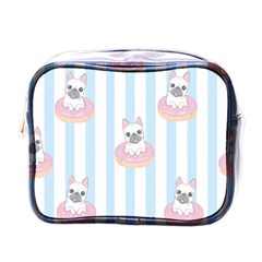 French Bulldog Dog Seamless Pattern Mini Toiletries Bag (One Side)