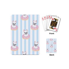 French Bulldog Dog Seamless Pattern Playing Cards Single Design (Mini)