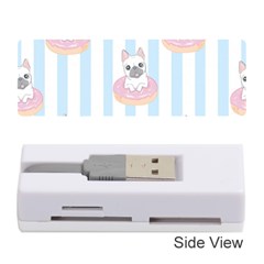 French Bulldog Dog Seamless Pattern Memory Card Reader (Stick)