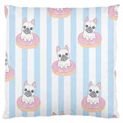 French Bulldog Dog Seamless Pattern Large Cushion Case (Two Sides)