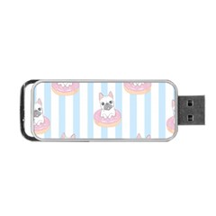 French Bulldog Dog Seamless Pattern Portable USB Flash (One Side)