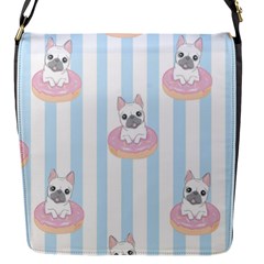 French Bulldog Dog Seamless Pattern Flap Closure Messenger Bag (S)