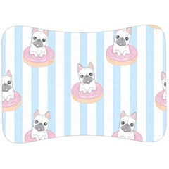 French Bulldog Dog Seamless Pattern Velour Seat Head Rest Cushion