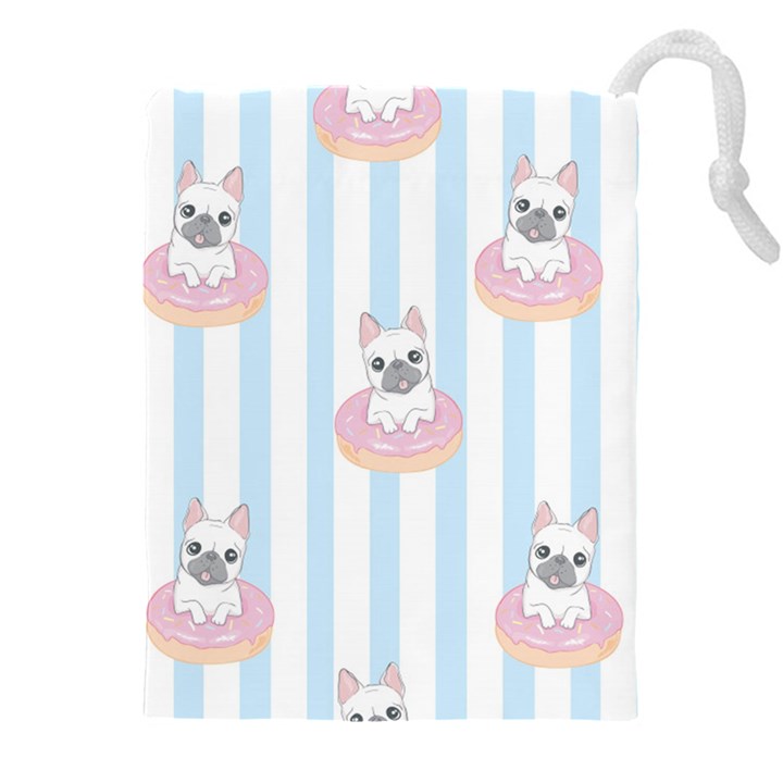 French Bulldog Dog Seamless Pattern Drawstring Pouch (5XL)