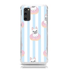 French Bulldog Dog Seamless Pattern Samsung Galaxy S20 6.2 Inch TPU UV Case