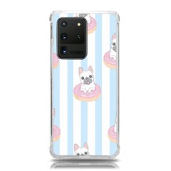 French Bulldog Dog Seamless Pattern Samsung Galaxy S20 Ultra 6.9 Inch TPU UV Case