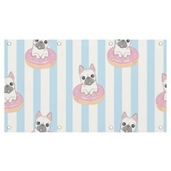 French Bulldog Dog Seamless Pattern Banner and Sign 7  x 4 