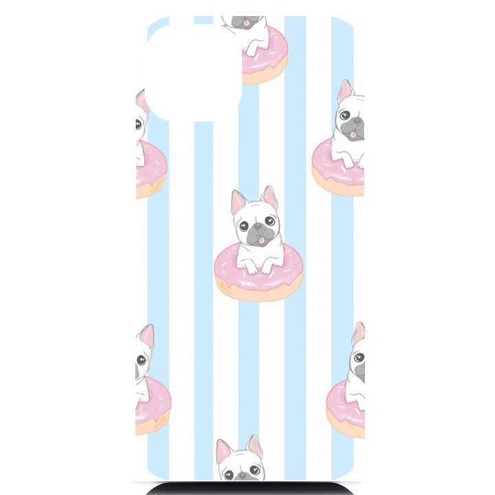 French Bulldog Dog Seamless Pattern iPhone 14 Plus Black UV Print Case