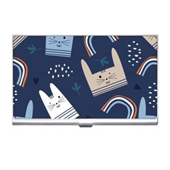 Colorful Cute Cat Seamless Pattern Business Card Holder