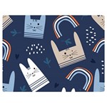 Colorful Cute Cat Seamless Pattern Two Sides Premium Plush Fleece Blanket (Extra Small) 40 x30  Blanket Back