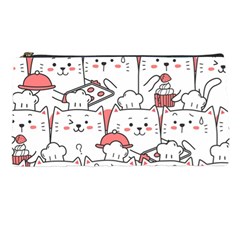 Cute Cat Chef Cooking Seamless Pattern Cartoon Pencil Case by Salman4z