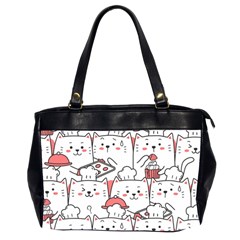 Cute Cat Chef Cooking Seamless Pattern Cartoon Oversize Office Handbag (2 Sides) by Salman4z