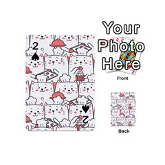 Cute Cat Chef Cooking Seamless Pattern Cartoon Playing Cards 54 Designs (mini) by Salman4z