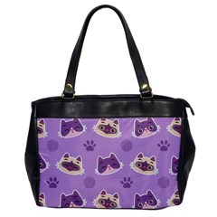 Cute Colorful Cat Kitten With Paw Yarn Ball Seamless Pattern Oversize Office Handbag by Salman4z