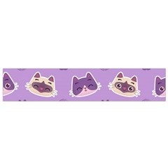 Cute Colorful Cat Kitten With Paw Yarn Ball Seamless Pattern Small Premium Plush Fleece Scarf by Salman4z