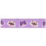 Cute Colorful Cat Kitten With Paw Yarn Ball Seamless Pattern Small Premium Plush Fleece Scarf Front