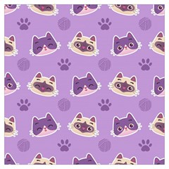 Cute Colorful Cat Kitten With Paw Yarn Ball Seamless Pattern Lightweight Scarf  by Salman4z