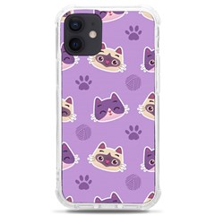 Cute Colorful Cat Kitten With Paw Yarn Ball Seamless Pattern Iphone 12 Mini Tpu Uv Print Case	 by Salman4z