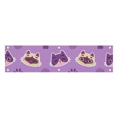 Cute Colorful Cat Kitten With Paw Yarn Ball Seamless Pattern Banner And Sign 4  X 1  by Salman4z