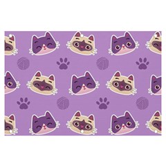 Cute Colorful Cat Kitten With Paw Yarn Ball Seamless Pattern Banner And Sign 6  X 4  by Salman4z