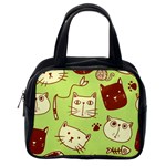 Cute Hand Drawn Cat Seamless Pattern Classic Handbag (Two Sides) Back