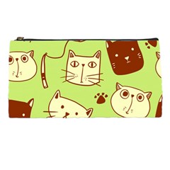 Cute Hand Drawn Cat Seamless Pattern Pencil Case